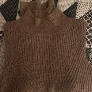Express Women's Tan Cowl Neck Sweater